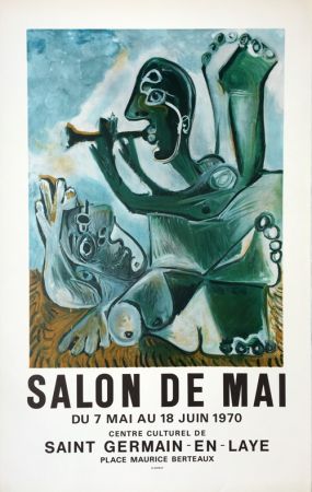Litografía Picasso - Salon de Mai – Saint Germain en Laye