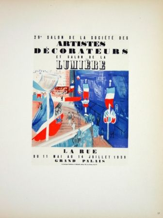 Litografía Dufy - Salon des Artistes Decorateurs 1939