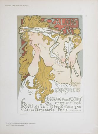 Litografía Mucha - Salon des Cent, 1897