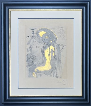 Punta Seca Dali - Salvador Dalì (1904–1989) - Athene - Mixed media incorporating heliogravure and drypoint etching hand-colored on Arches paper - 1963