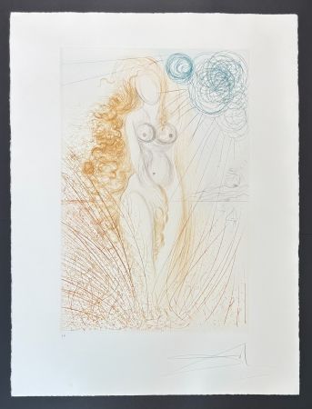 Punta Seca Dali - Salvador Dalí (1904-1989) - La Naissance de Vénus - Drypoint etching with stencil on Rives paper - 1971