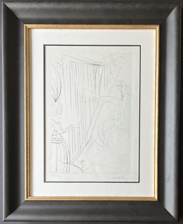 Grabado Dali - Salvador Dalí (1904–1989) - La reine et Iseult (Tristram and Iseult) - drypoint etchings - 1970