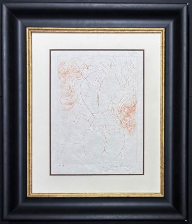 Grabado Dali - Salvador Dalí (1904–1989) - Le torse -  drypoint etching on Japanese paper - 1969