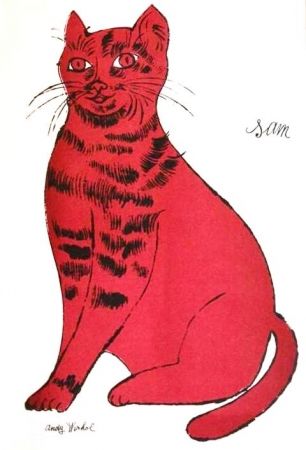 Litografía Warhol - Sam - Dark Pink
