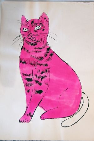 Litografía Warhol - Sam (pink with white tail)