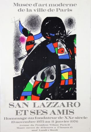 Litografía Miró - Sans Lazzaro et ses Amis