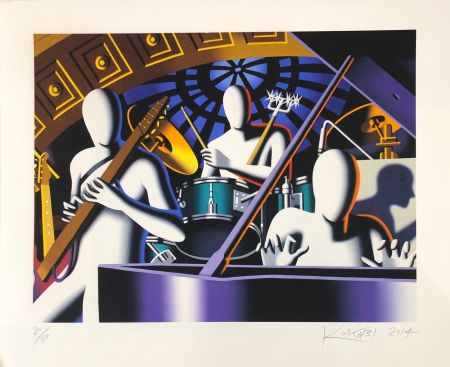 Serigrafía Kostabi - Sans titre