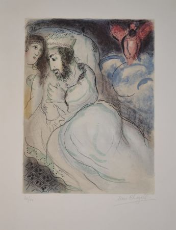 Litografía Chagall - Sarah And Abimelech - M239