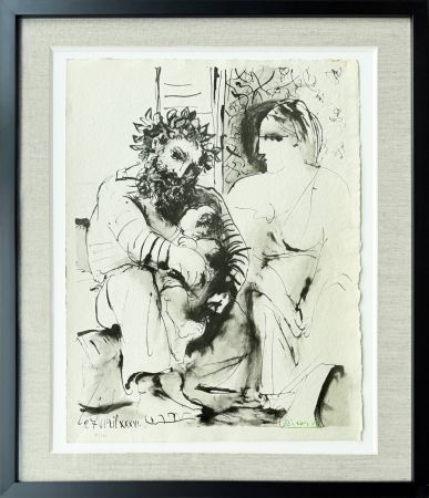 Litografía Picasso - Scene de familie