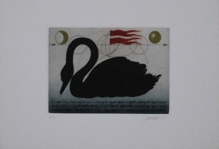 Aguafuerte Y Aguatinta Janak - Schwarzer Schwan / Black Swan