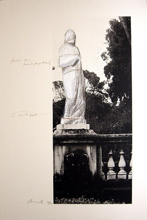 Litografía Christo - Schweiz Verpackte Venus-Villa Borghese