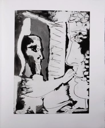 Aguatinta Picasso - Sculpteur et sculpture, 1966 - A fantastic original (Aquatint) by the Master!