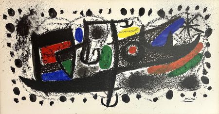 Litografía Miró - Scène d'étoiles