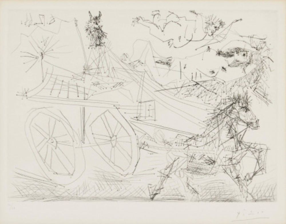 Grabado Picasso - Scène mythologique
