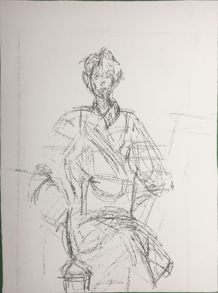 Litografía Giacometti - Seated Figure (Derrière le Miroir n°127. 1961. Deluxe)