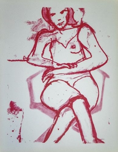 Litografía Diebenkorn - Seated woman, 