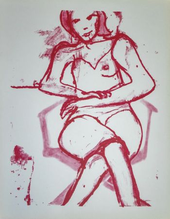 Litografía Diebenkorn - Seated woman