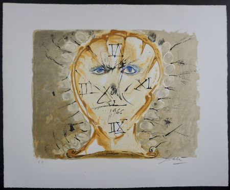 Litografía Dali - Self Portrait Sundial