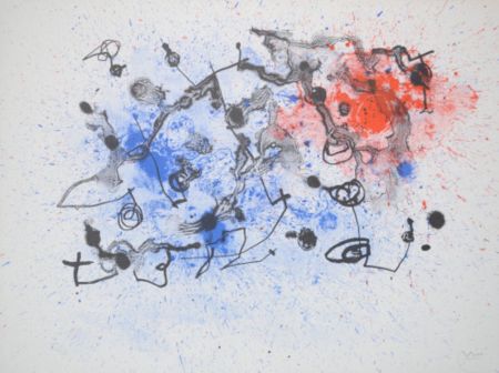 Litografía Miró - Series II - Blue And Red - M290