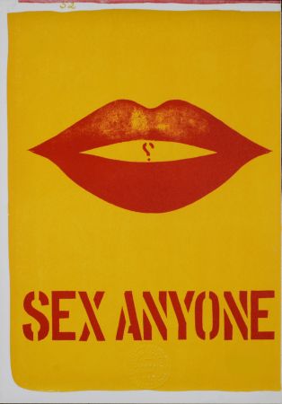 Litografía Indiana - Sex Anyone, 1964 - Stamp-signed!