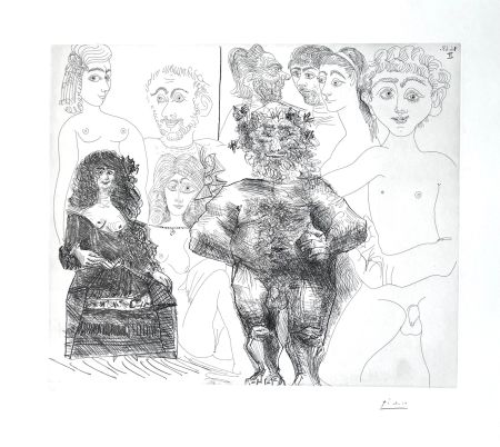Aguafuerte Picasso - Sexe à l’ancienne et à la moderne 