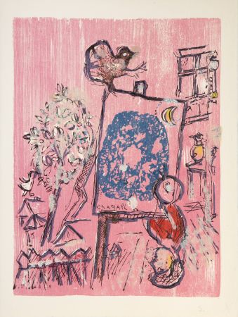Grabado En Madera Chagall - Si Mon Soleil (Plate 6 From Poems)