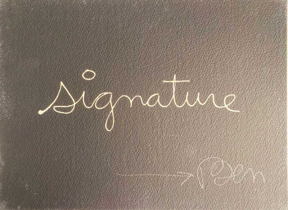 Serigrafía Vautier - Signature