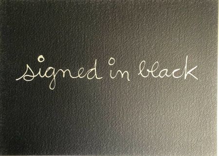 Serigrafía Vautier - Signed in black