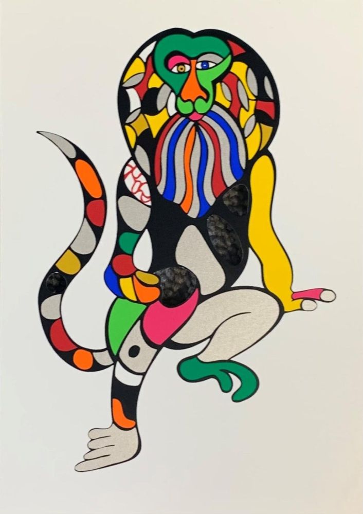 Serigrafía De Saint Phalle - Singe-Lion