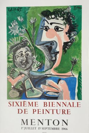 Litografía Picasso - Sixieme Biennale de Peinture, Menton