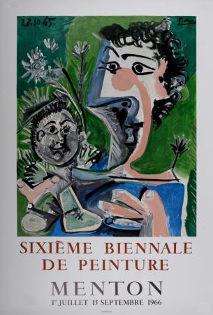 Litografía Picasso (After) - Sixième Biennale de Peinture, Menton, 1966