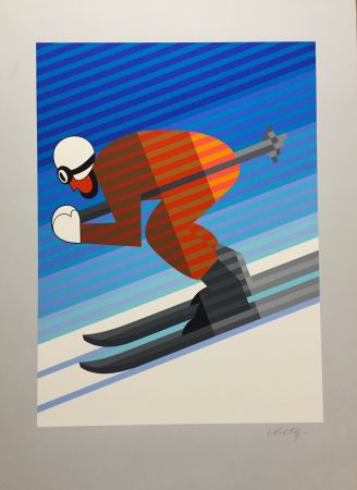 Serigrafía Vasarely - Skier