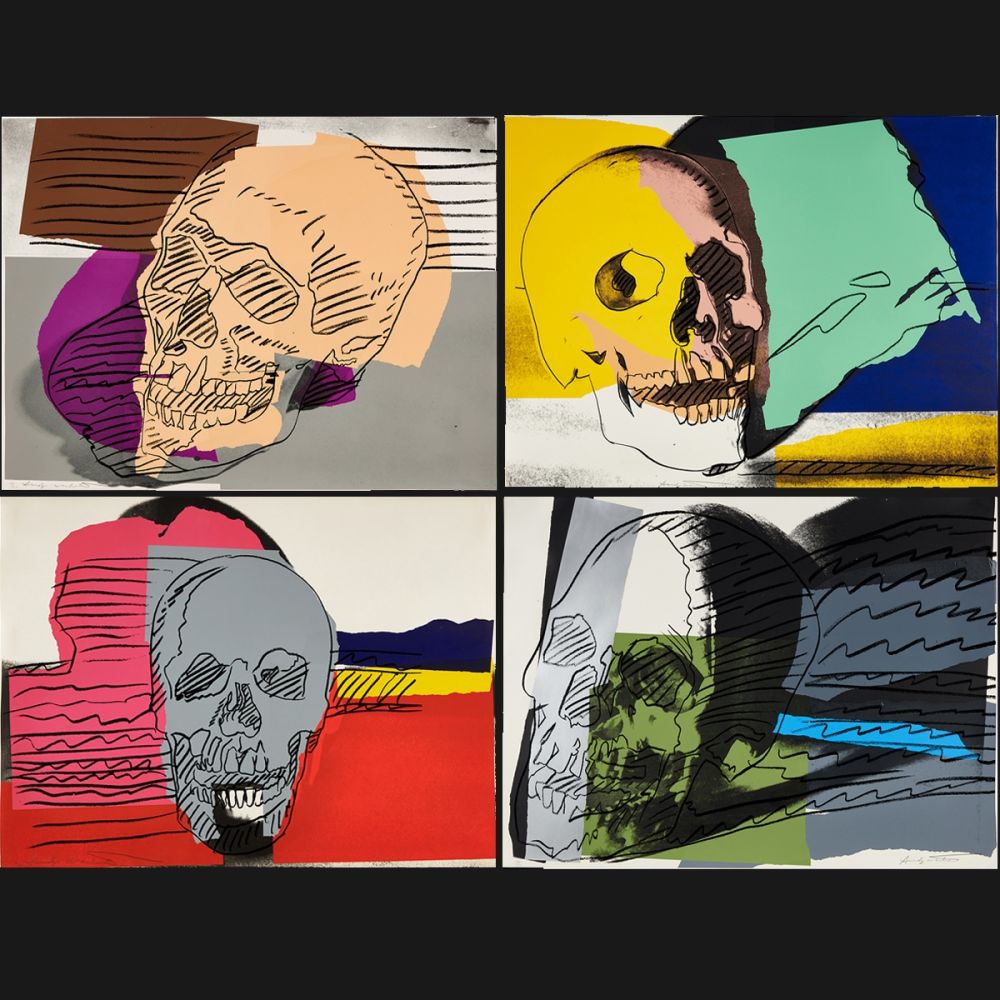 Serigrafía Warhol - Skulls Complete Portfolio (FS II.157-160)