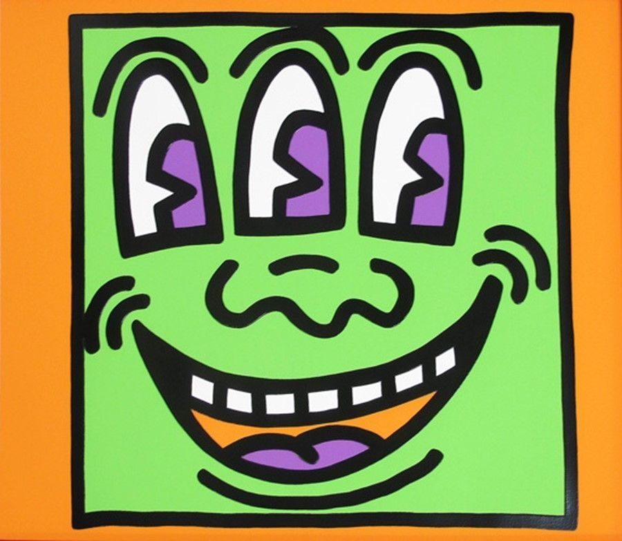 Serigrafía Haring - Smiling Face