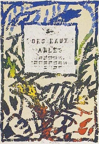 Litografía Alechinsky - Société des eaux d'Arles