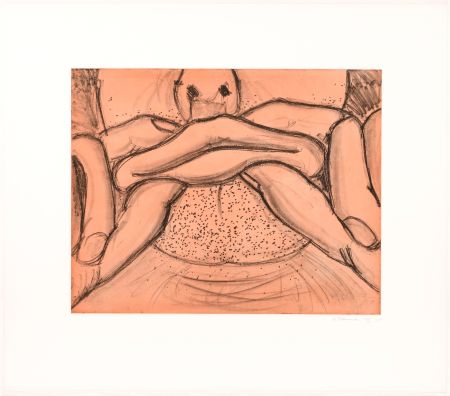 Aguafuerte Nauman - Soft Ground Etching - Coral