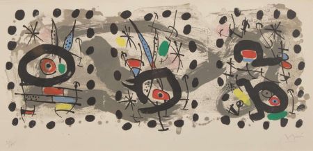 Litografía Miró - Solar Bird, Lunar Bird, Sparks