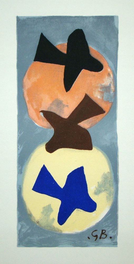 Litografía Braque (After) - Soleil et Lune I.