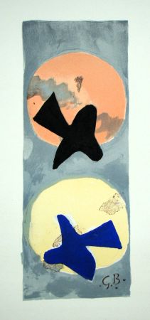 Litografía Braque (After) - Soleil et Lune II.