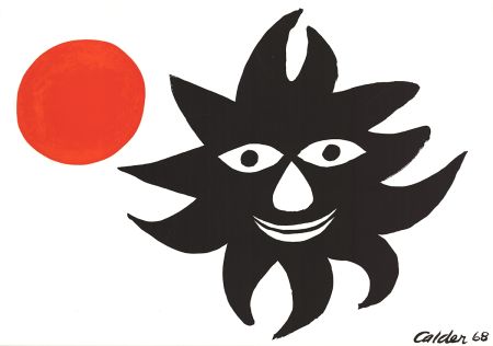 Litografía Calder - SOLEIL ET LUNE (Sun and Moon) Lithographie originale de 1968