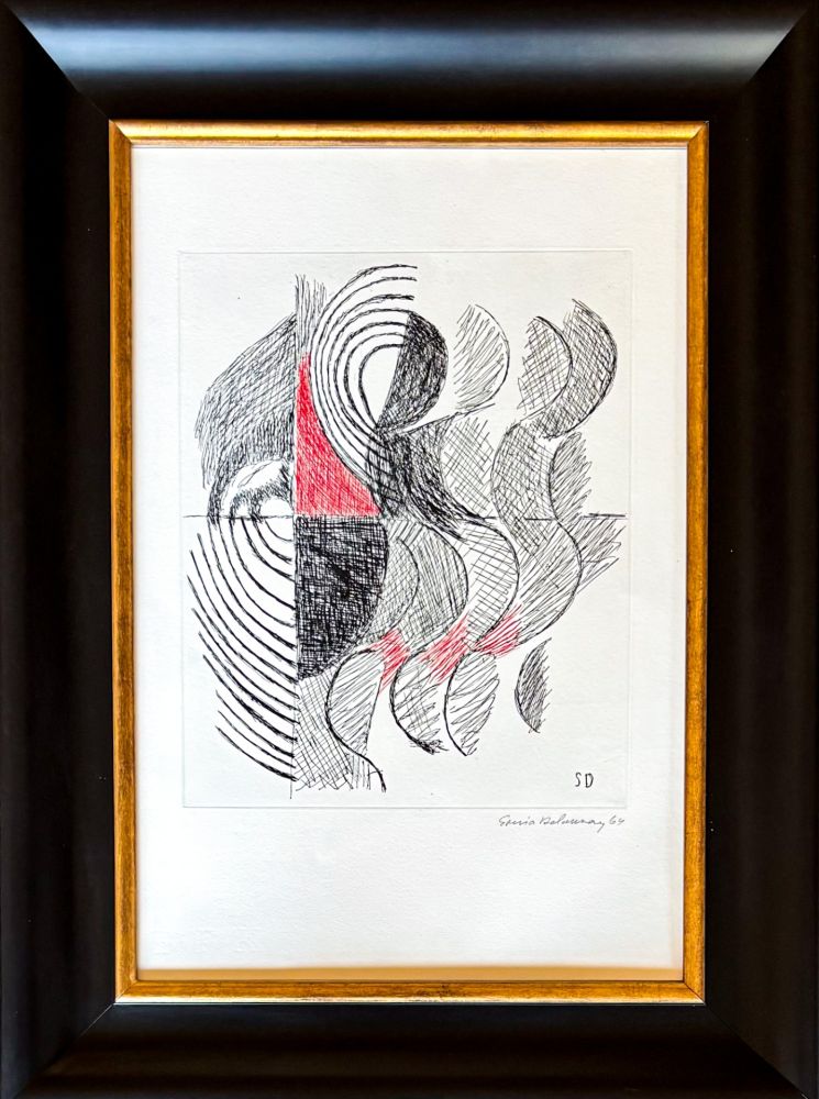 Grabado Delaunay - Sonia Delaunay (1885-1979) - Composition - etching on paper - 1964