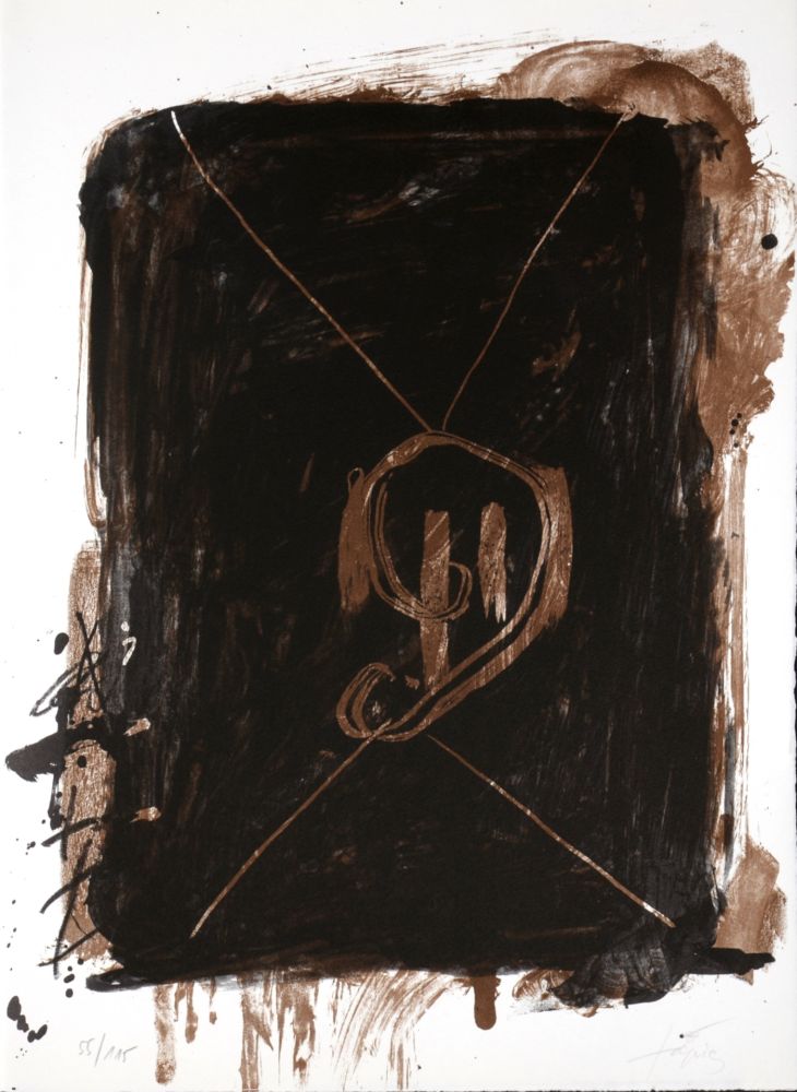 Litografía Tàpies - Sonnet VII, 1978 - Hands-signed