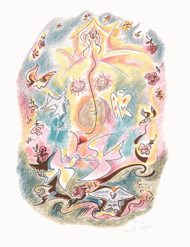 Litografía Masson - Sonnets Louise Labé