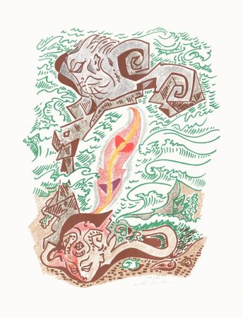 Litografía Masson - Sonnets Louise Labé