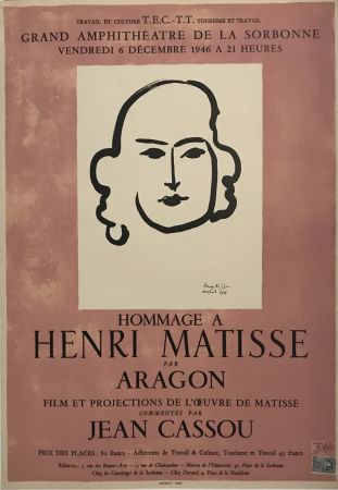 Litografía Matisse - Sorbonne - Aragon