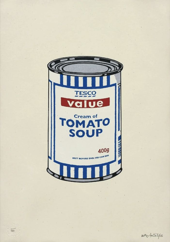 Heliograbado Banksy - Soup Can