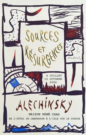 Litografía Alechinsky - Sources et résurgences - Signée