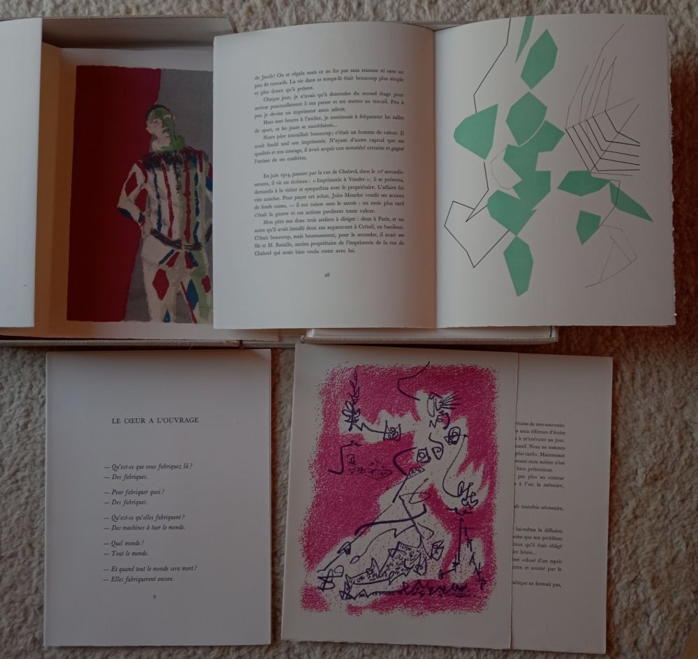Litografía Picasso - Souvenirs et Portraits d Artistes- Mourlot 