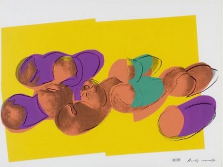 Serigrafía Warhol - Space Fruit: Peaches 202 by Andy Warhol