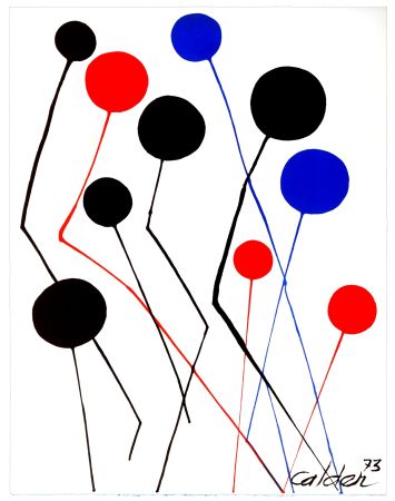 Litografía Calder - Spanish refugee aid